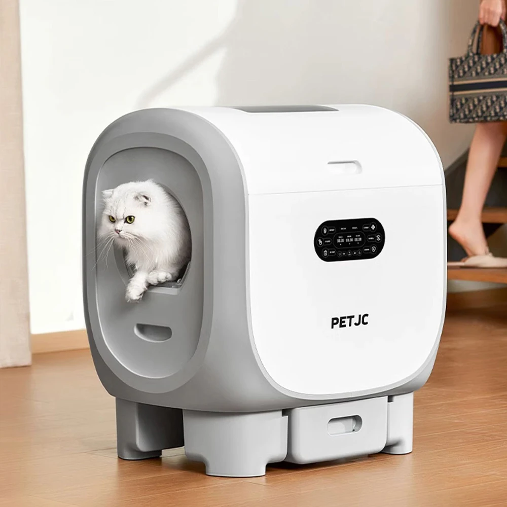 Tookfun PETJC Fully Automatic Smart Cat Toilet Oversized Electric Cat Litter Box Cat Supplies Closed Shit Shoveling Machine 101L