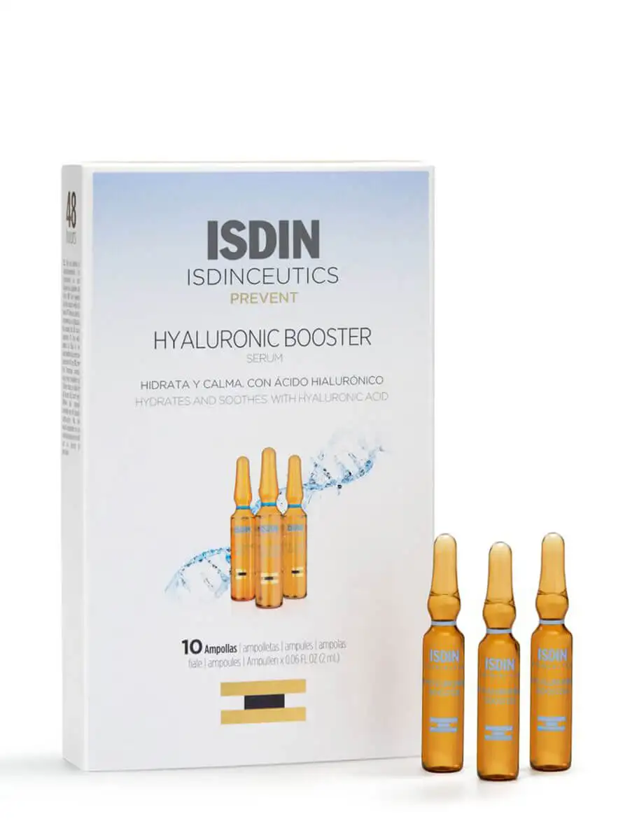 Isdin isdinceutics hyaluronic booster 10 ampoules-intensive moisturizing and soothing serum