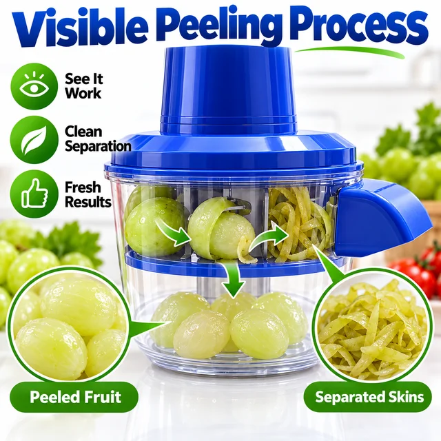 Portable Fruit & Vegetable Peeler Machine, One-Click Automatic Peeling Tool, Food-Grade Easy-Clean Kitchen Gadget for Grapes, Cherry Tomatoes & Small Produce 6 Portable Fruit & Vegetable Peeler Machine, One-Click Automatic Peeling Tool, Food-Grade Easy-Clean Kitchen Gadget for Grapes, Cherry Tomatoes & Small Produce 6