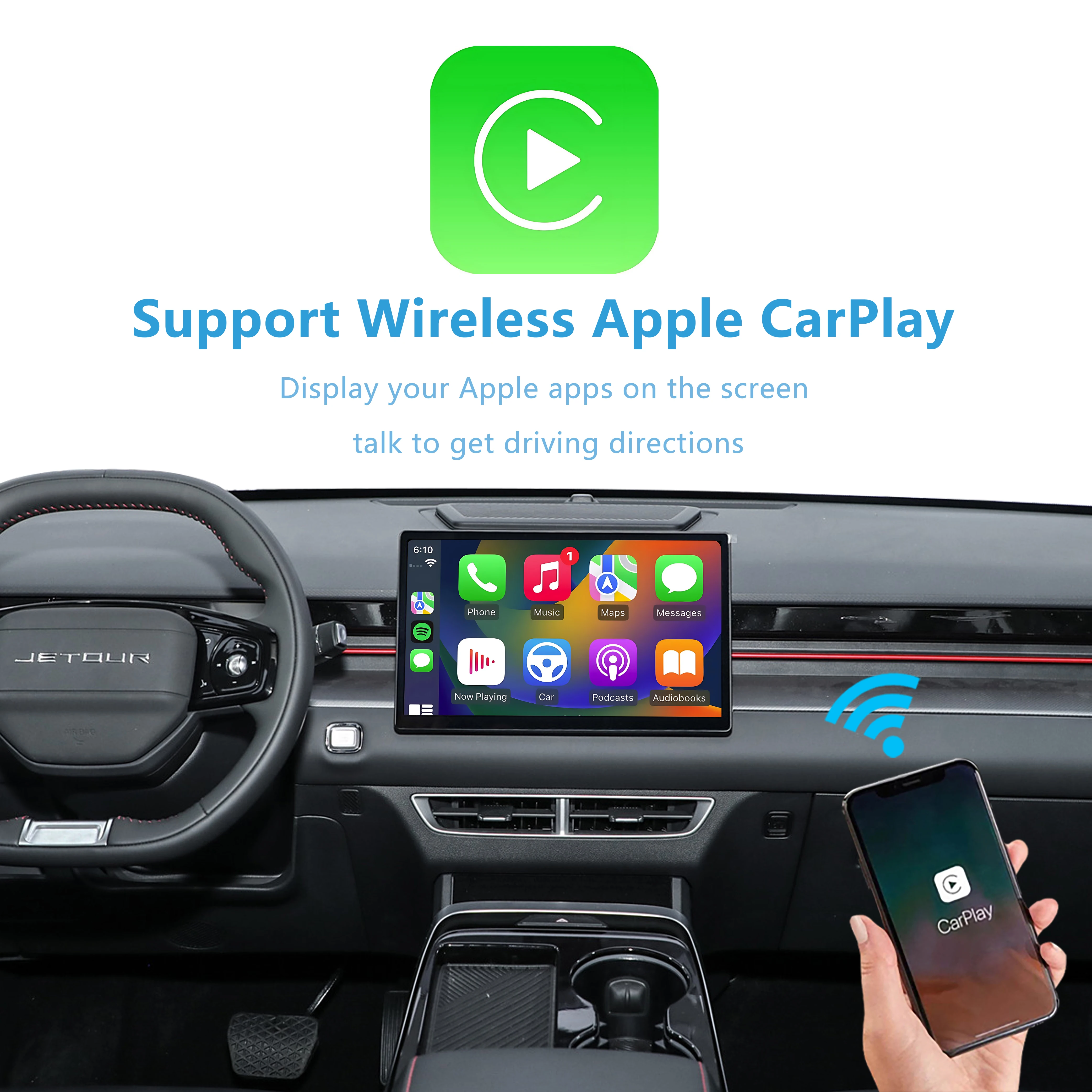 JETOUR DASHING Apple CarPlay for OEM Screen Upgrade Interface Add Wireless Android Auto Support Original Camera BT Audio