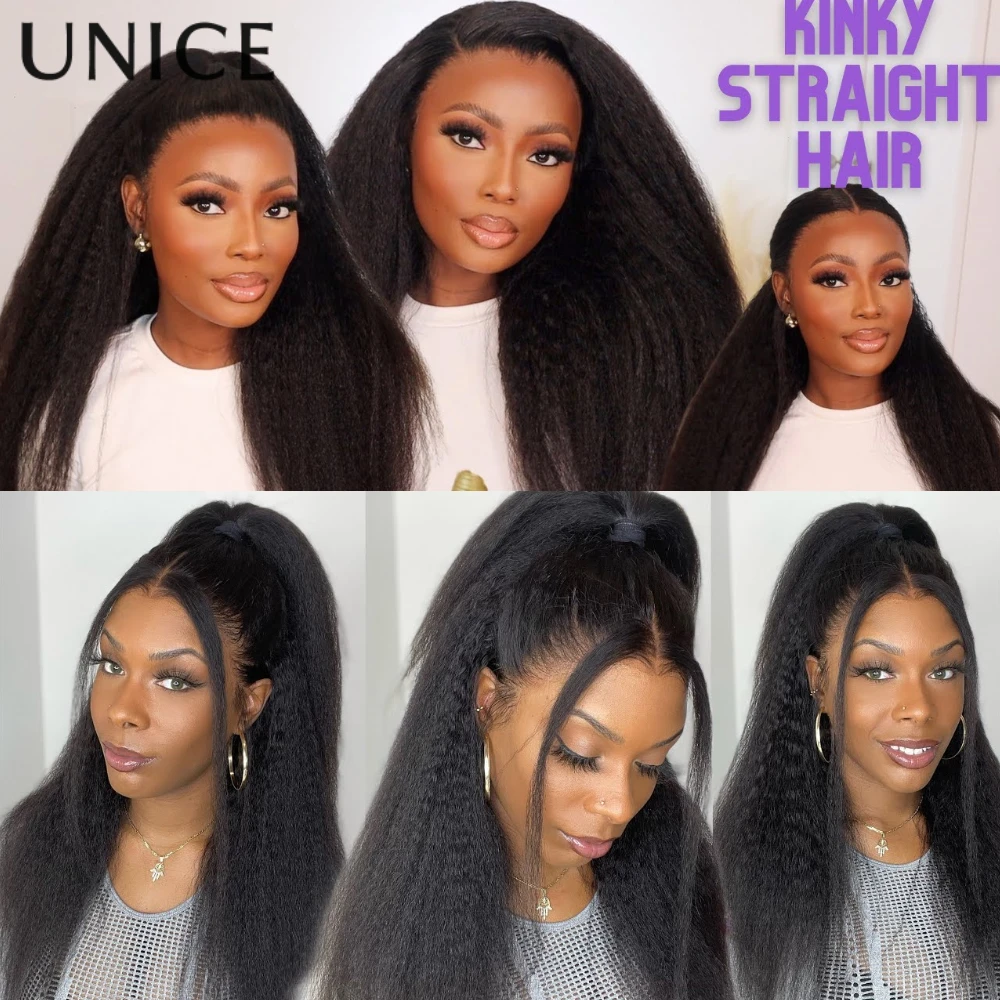 UNice شعر 13x4 شعر مستعار غريب مستقيم قبل قطعها قبل قطع قبل ابيض شعر مستعار غلويليس شعر الإنسان الدانتيل شعر مستعار أمامي 150% الكثافة #6