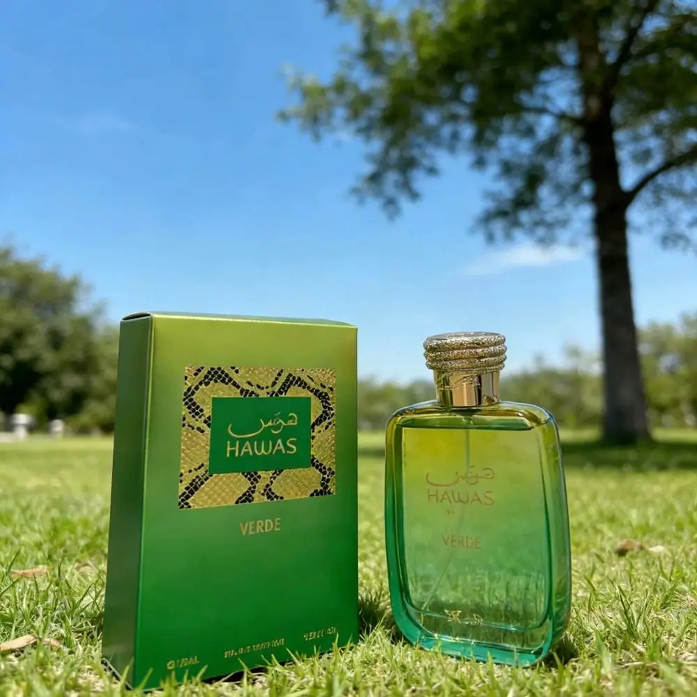 Rasasi Hawas Verde For Him Eau De Parfum 100ml 3.38oz, Fresh Citrus Aromatic Men Perfume, Long Lasting Arabian Fragrance For Daily Office Summer Wear - view 4