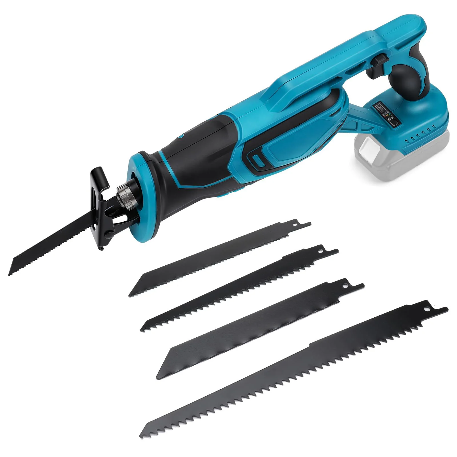 Scie alternative électrique sans fil 100 mm, 3000 tr/min, vitesse variable, outil de coupe pour métal et bois, scie électrique pour batterie Makita 18V