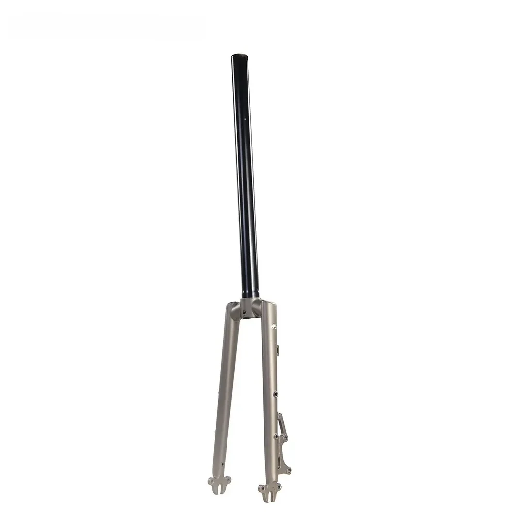 AliExpress SILVEROCK Chrome Steel Fork Disc Brake Rigid Fork 20" 406 451 Thru Axle for Folding Minivelo BMX Bike 28.6mm Bicycle Accessories