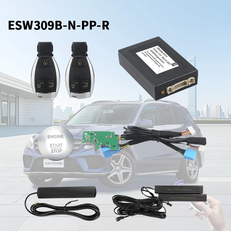 EASYGUARD Infrared Smart Key with Remote Starter PKE Passive Keyless Entry Push Button Start For Mercedes Benz FBS4 Key Start