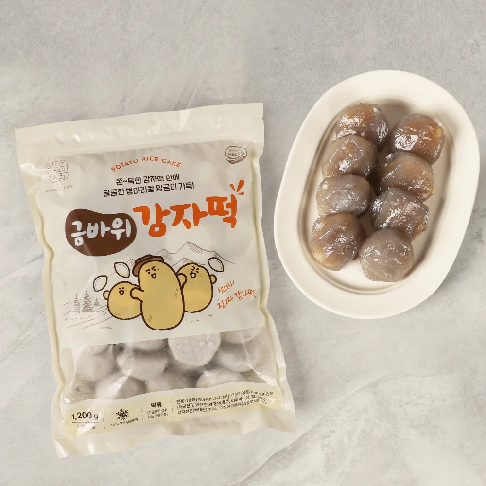 1.2kg Anheung Geumbwi potato rice cake (around 30-38 pieces)