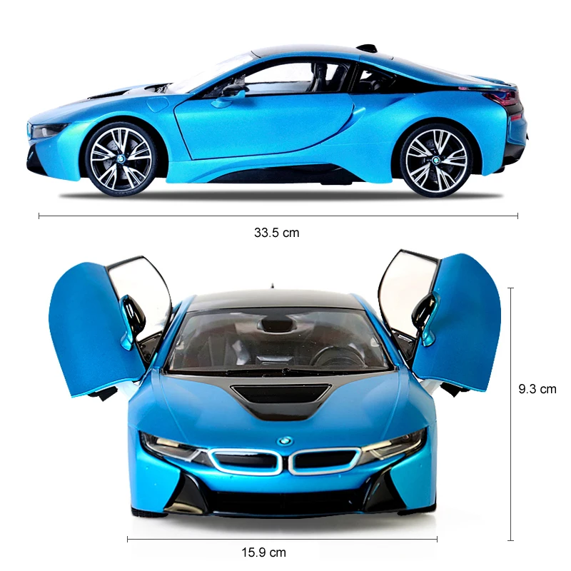 BMW i8 RC Car 1:14 Scale Remote Control Toy Radio Controlled Car Model Auto Open Doors Machine Gift for Kids Adults Rastar