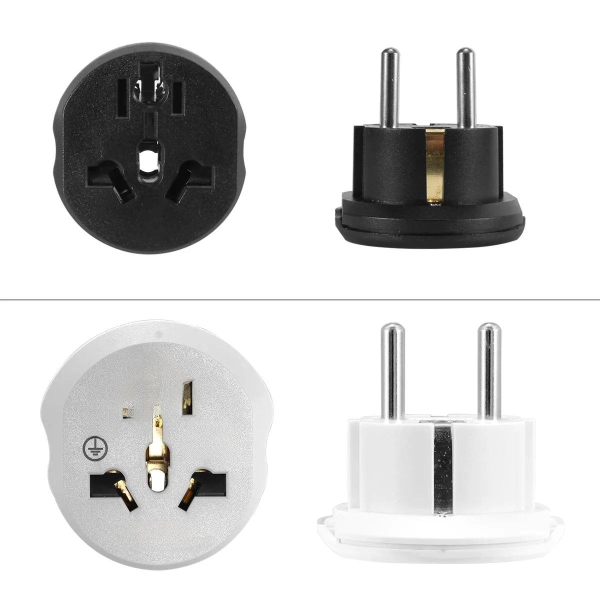 Adaptateur de prise ue UK AU US vers EU KR convertisseur de prise de voyage britannique américain vers Euro européen corée France adaptateur d'alimentation universel