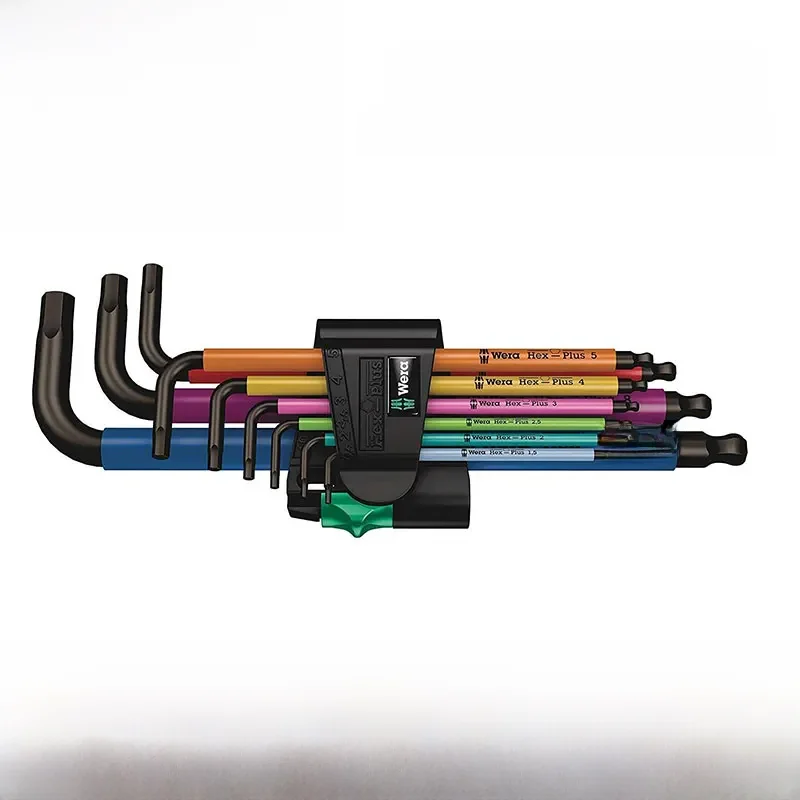 Wera 05073593001 950 SPKL/9 SM N SB 9 Piece Long Arm Hex Key Set Multicolour L-Key Set Wear-resistant Material Long Service Life