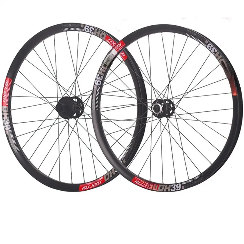 AliExpress AM DH 39 mm Wide Rim  RUJIXU MTB Bike Wheelset 26 27.5 29er Enduro Boost Hub 142 Thru Axle135 QR 6 Pawls 3 teeth Bicycle Wheel