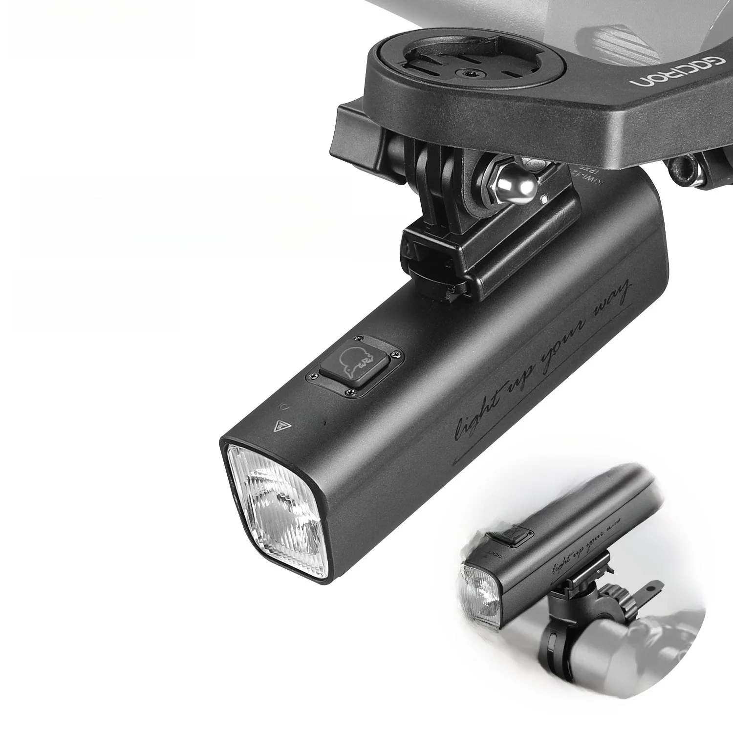 AliExpress GaCIROn Gaciron Bike Front Light 1200 lumens C-C Rechargeable Bicycle Headlight Anti Glare Cycling LED Optional Buletooth Remote Control