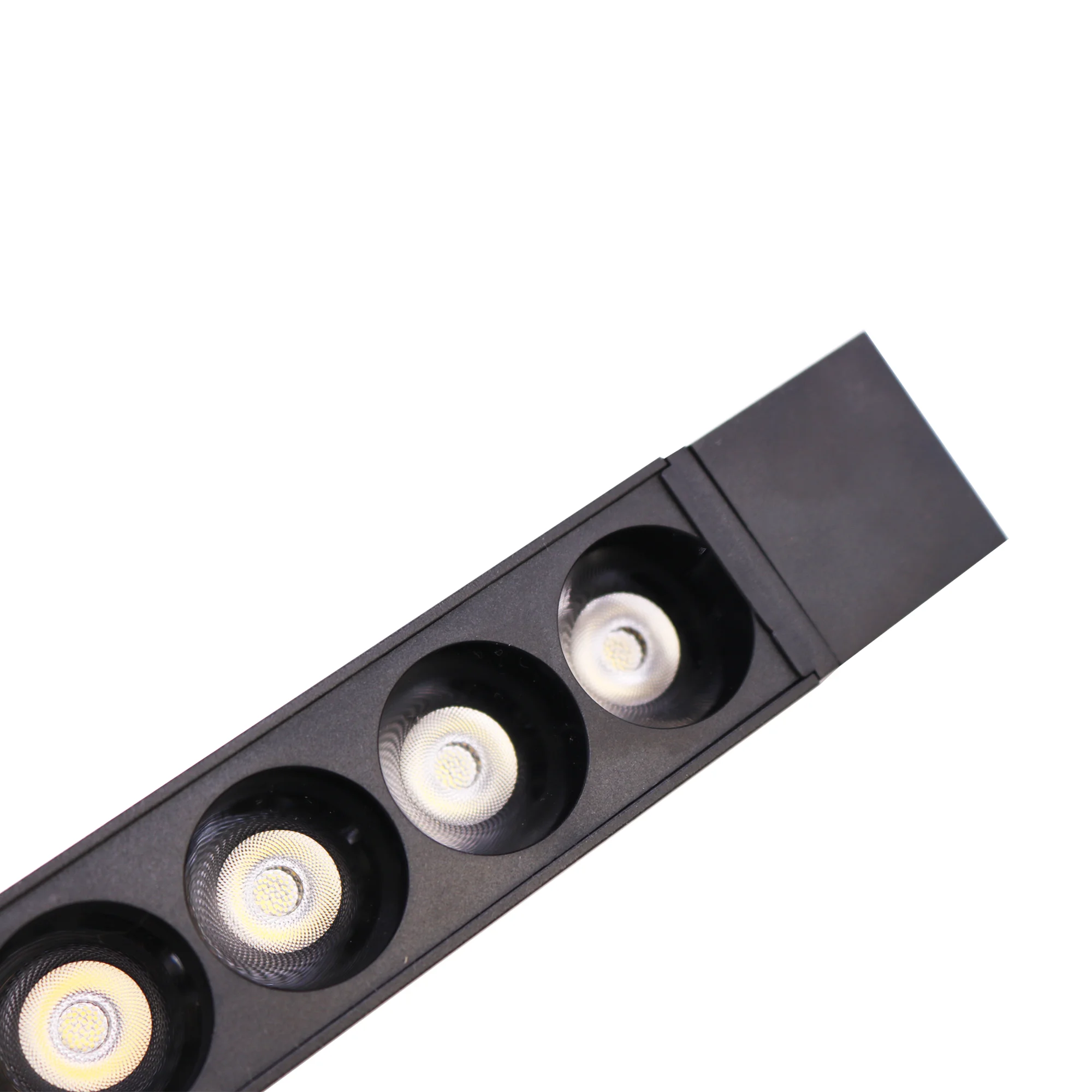 5leds 10W Bivolt Black Linear Point Led Luminaire P/Rail