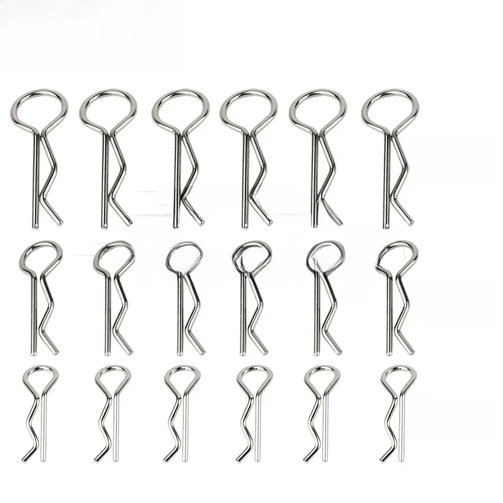 20/50 1/8 1/10 1/12 1/14 1/16 1/18 RC carrosserie coque R Clips carrosserie broche métal corps coque Clip broche Buggy camion jouet accessoires