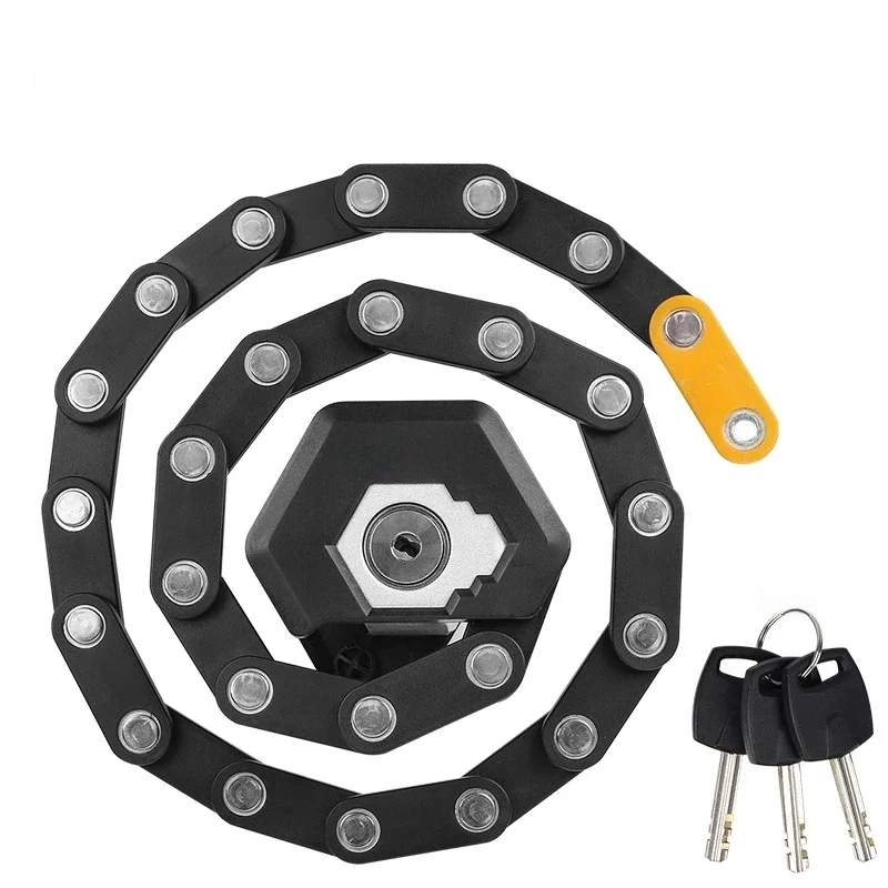 AliExpress NONE 85CM Bicycle Lock Anti-theft Key Lock Mountain Bike Electric Car Chain Lock Motorcycle Folding Lock Bicycle Accessories