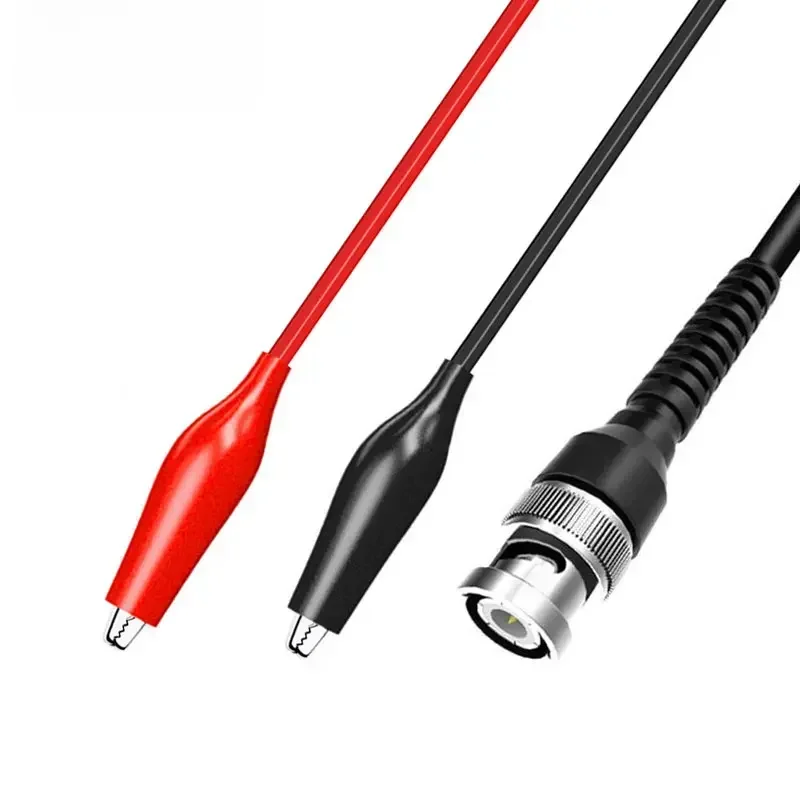 Cleqee P1011 BNC męski na podwójne zaciski krokodylkowe przewód pomiarowy Q9 wtyk męski sonda testowa oscyloskopu kabel oscyloskopu 110cm — zdjęcie 2