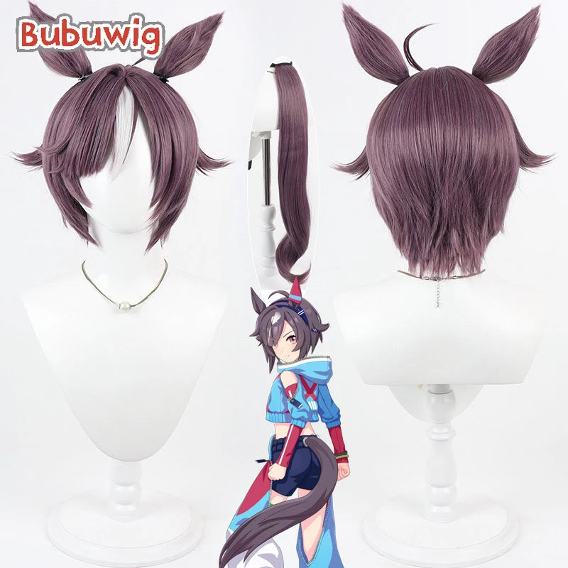 

Bubuwig Synthetic Hair Believe Cosplay Wigs Uma musume: Pretty Derby Believe 30cm Short Straight Mixed Color Wig Heat Resistant
