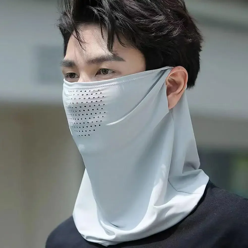 AliExpress NONE Unisex Face Scarf Breathable Ice Silk UV Sun Protection Mask Soft Adjustable Anti Ultraviolet Thin For Summer Outdoor Activities