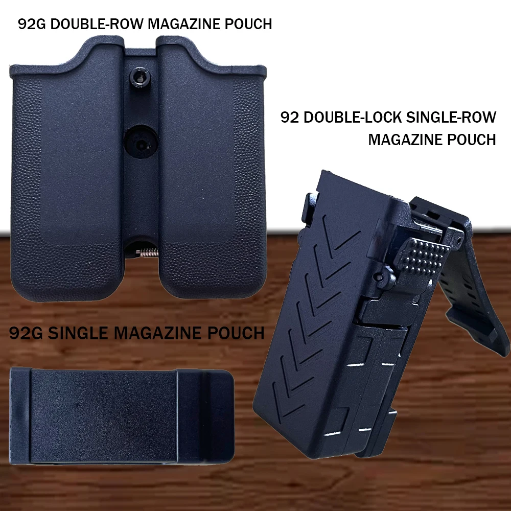 

Tactical 92G Single&double-row Magazine Pouch Hunting Quick Release Magazine Case 92G Locking Single Mag Bag with 360 Rotation
