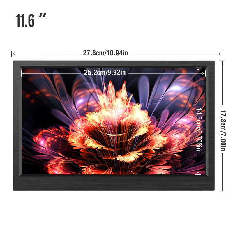 Anmite-Monitor portátil IPS de 11,6 pulgadas, Compatible con HDMI, segunda pantalla para juegos, pantalla extendida para Switch/PS4/Xbox