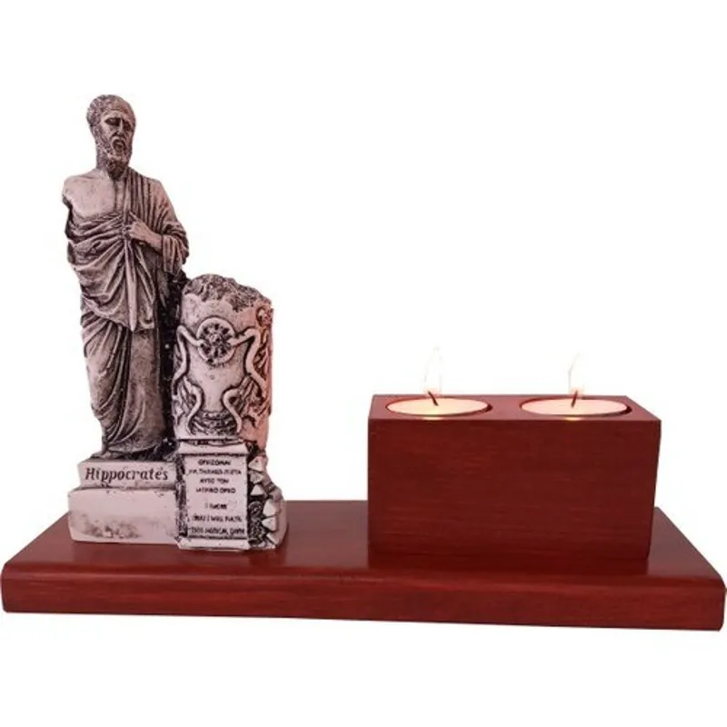 Hippocrates Decorative Candle holder 25 cm Wood