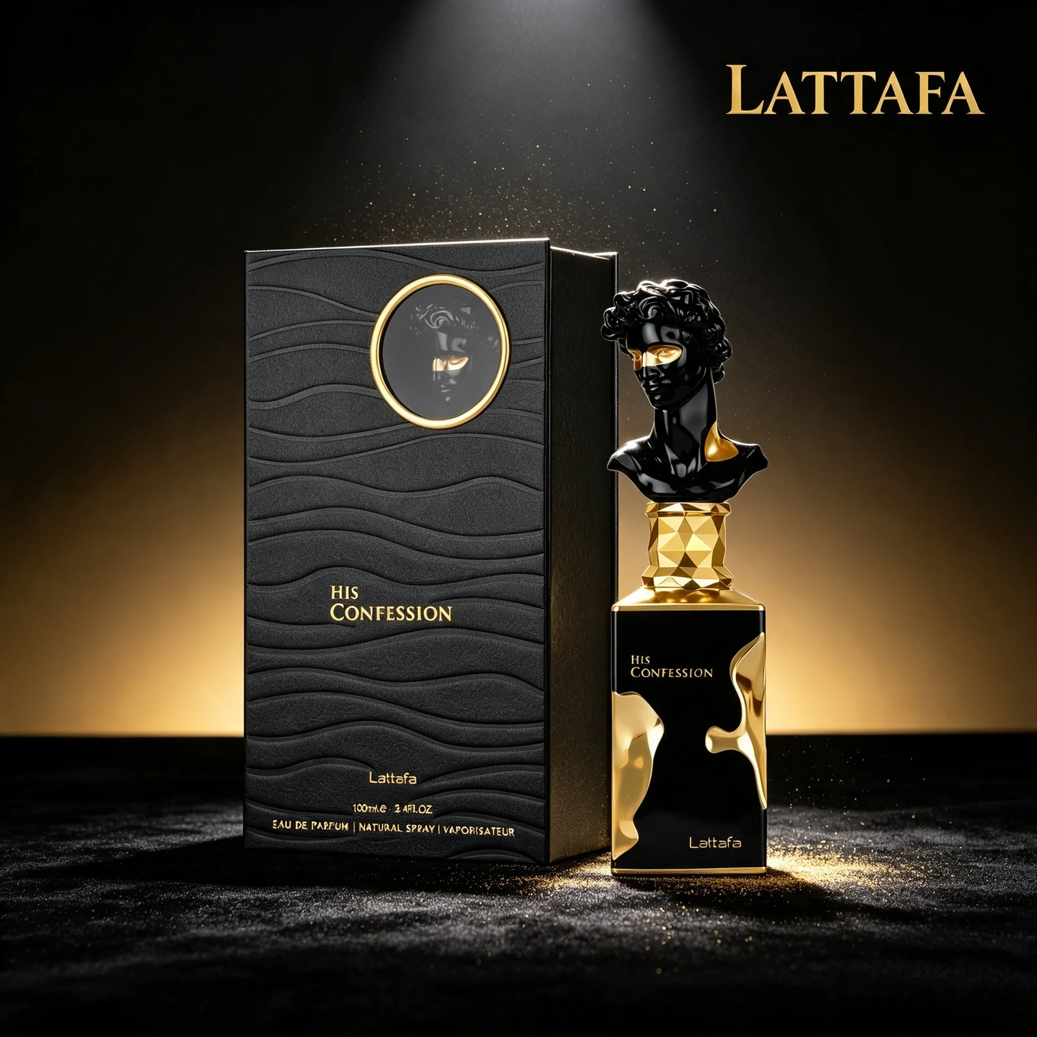 Lattafa His Confession pour Homme Eau de Parfum en Vaporisateur, 3,4 Ounces / 100 Ml