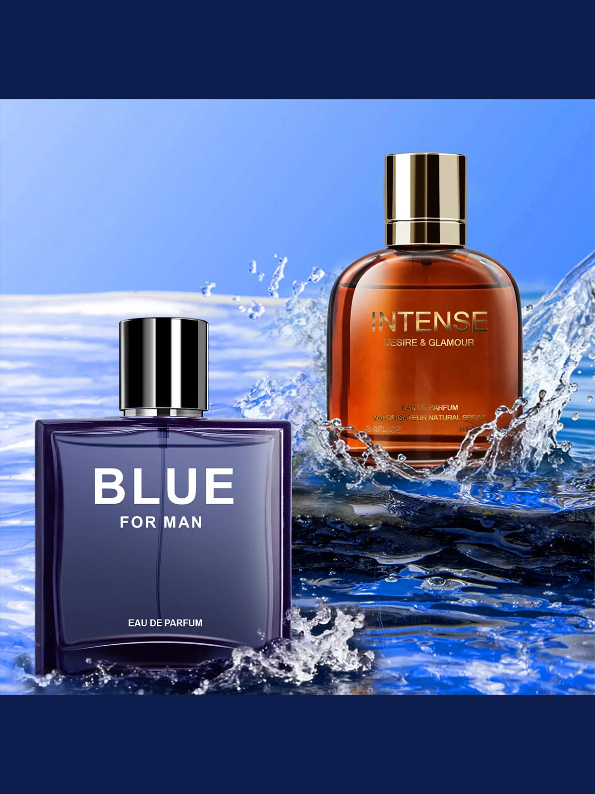 2 عبوة/200 مل عطر رجالي عطري وودي مع الجريب فروت لافندر وخشب الصندل، كولونيا يومي للرجال #1