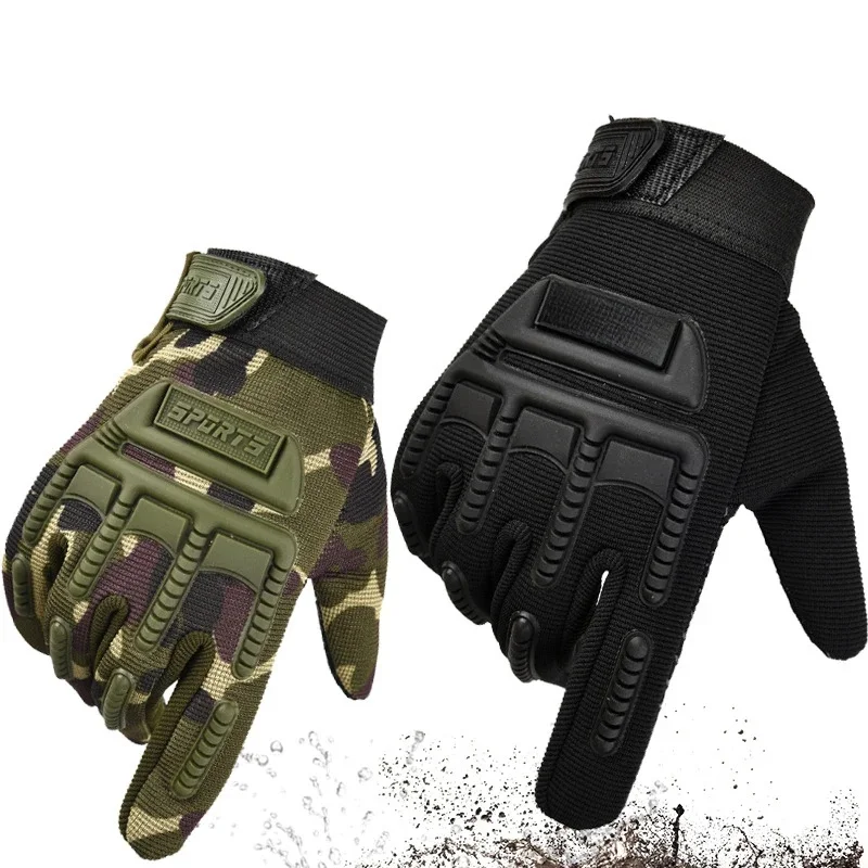 AliExpress NONE Children Gloves Cycling Boys Tactical Full Finger Gloves Camo Four Seasons Girls 2 to 7 Years Old Kids Anti-Slip Climbing Gloves