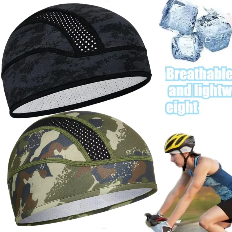 Small Cap Mesh Fabric Quick Dry Cycling Cap Motorcycle Helmet Liner Bike Summer Riding Anti-Sweat Hat Cycling Equipment