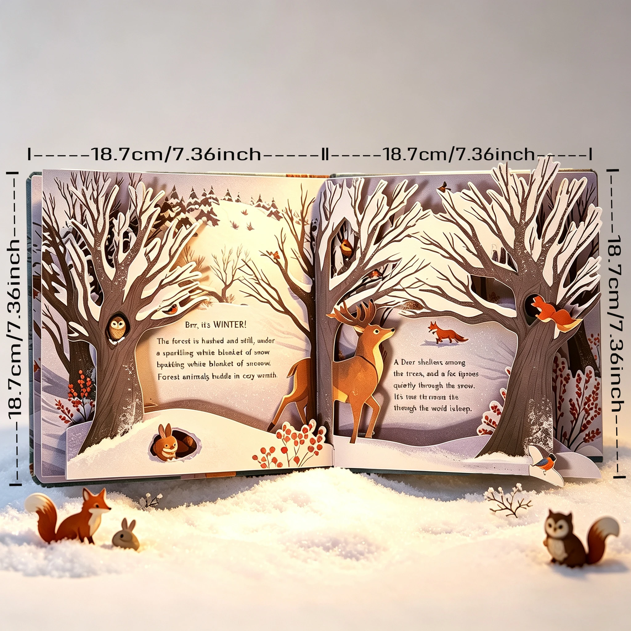 Pop-Up Seasons English Hardback, Visual 3D Pop-Up Nature Book for Developing Observation & Cognitive Skills, Sparking Curiosity through Moving Scenes, Bedtime Story Gift for Ages 3+, Back to School & Birthday Present, Parent-Child Educational Reading