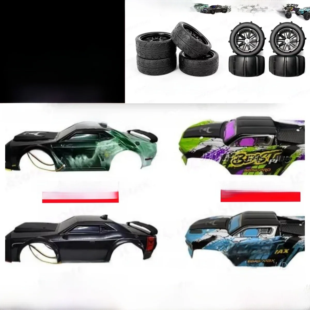 JHD SG216 MAX SG116 MAX Car Shell RC Car Body Shell Akcesoria ZLL Oryginalne SG116PRO SG216PRO Car Shell Wheel — zdjęcie produktu 7