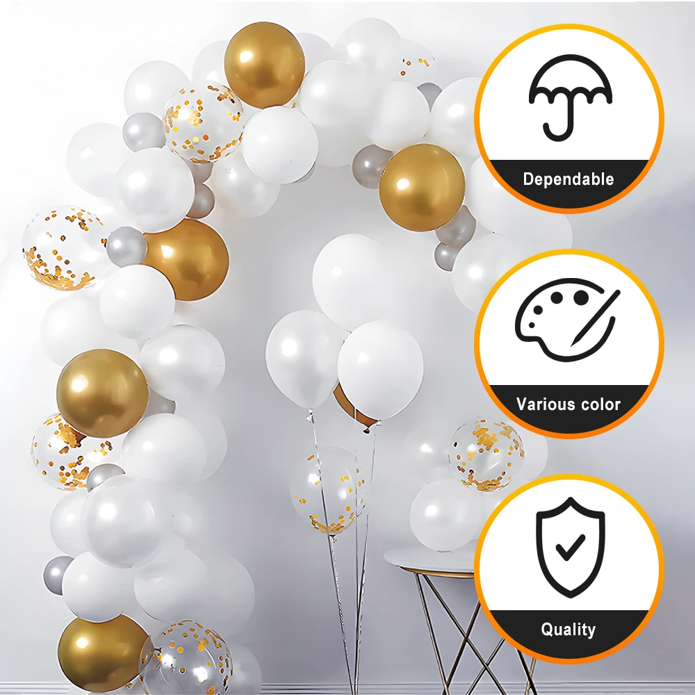 73 Pcs Party Decoration Platinum Series Latex Balloon Set For Birthday Festivals Celebration