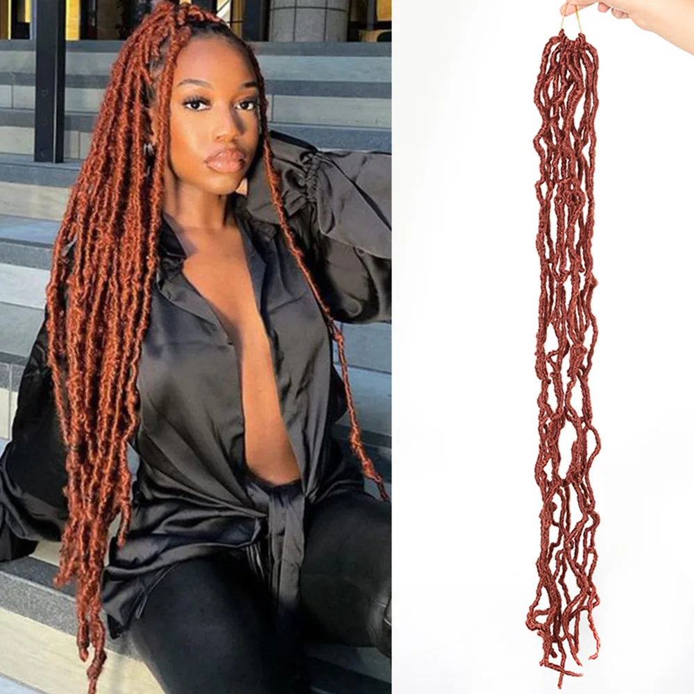 30 Inch Faux Locs Hair Synthetic Wavy Crochet Hair Pre-Looped Most Natural Goddess Soft Locs Hair Extensions for Black Women