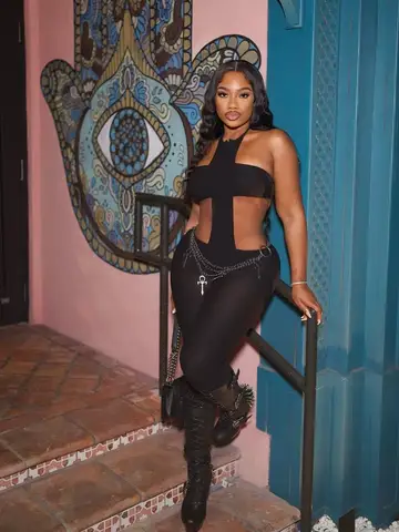 Joskaa 2025 Women's Black 2 Piece Set Sexy Tube Top+Hollow Backless Skinny Halter Jumpsuit Matching Midnight Party Club Outfits