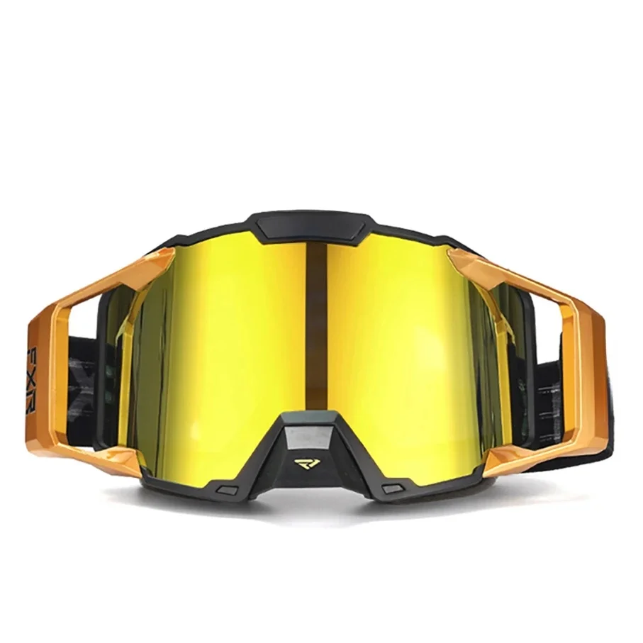 FXR lunettes de moto lunettes Double couche Anti-buée lentille Dirt Bike ATV Ski cyclisme en plein air lunettes de soleil vent poussière et Protection UV