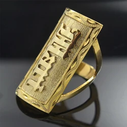 custom Personalized Gold Rings Stainless Steel Ring Custom Name Ring For Men Boyfriend Husband Gifts Unisex Hiphop Charm Jewelry