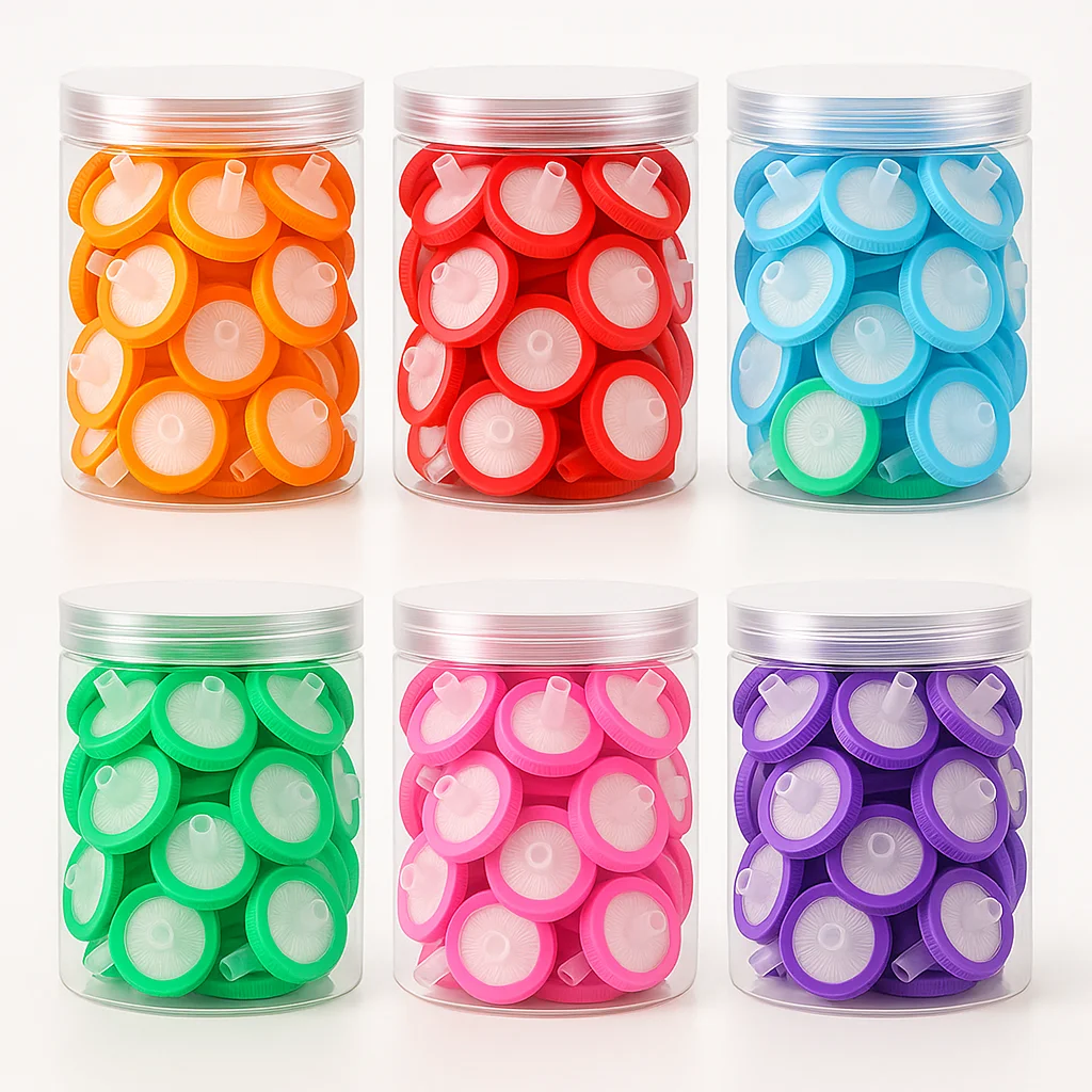 100 قطعة/صندوق مرشحات حقنة يمكن التخلص منها 13/25/33 مللي متر 0.22μm 0.45μm للاستخدام المختبر PES نايلون PVDF PTFE PP MCE