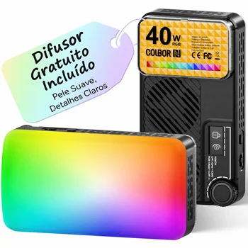 COLBOR W40R Luz de Vídeo LED RGB Portátil