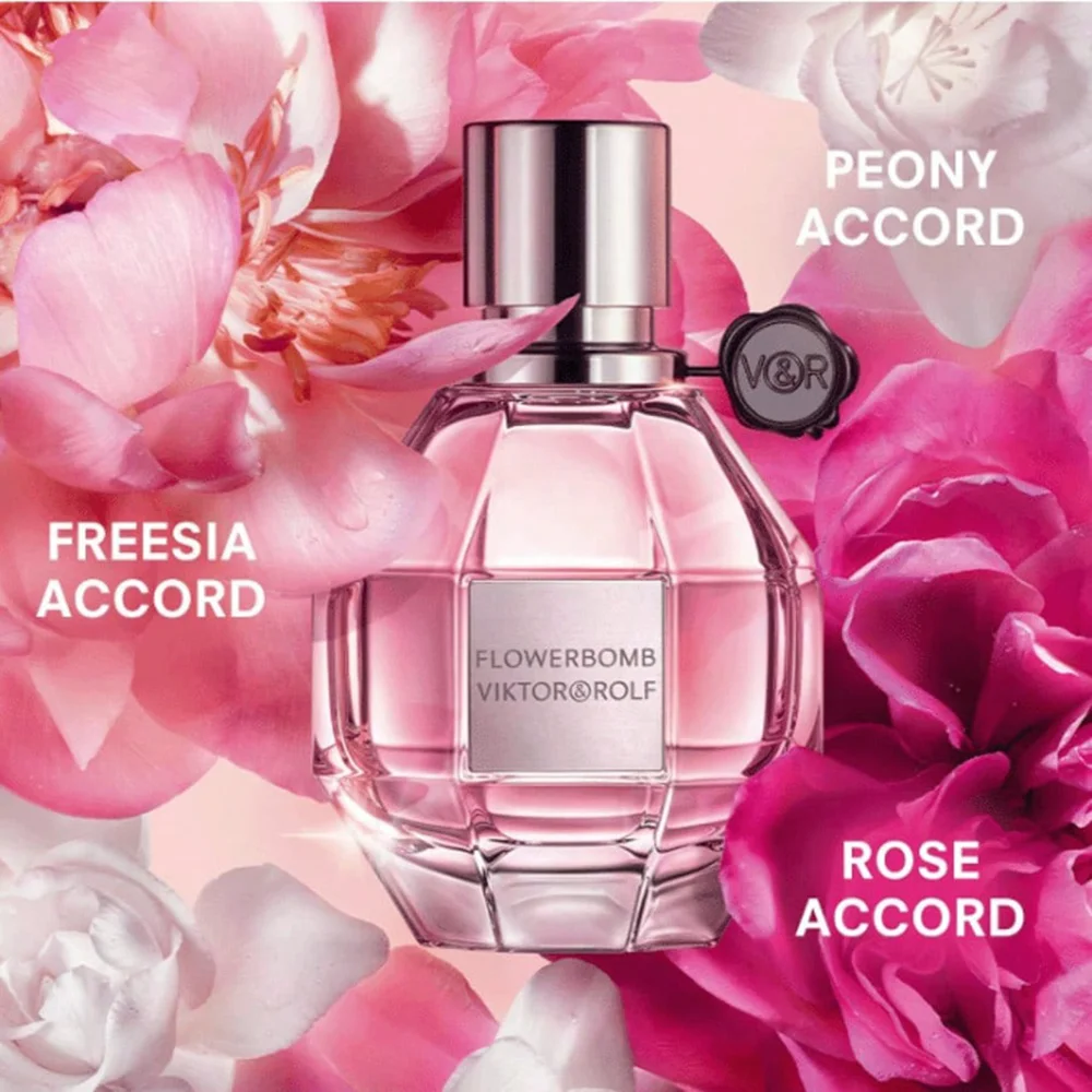 EDP Flower Women's Perfume 100ml, Oriental Floral Fragrance, EDP Eau De Parfum, Faceted Diamond-cut Rose Quartz Art Glass Bottle, Rose Gold Cap With Floral Tag, a Romantic and Classic Floral Perfume for Women, for Personal Use view 5