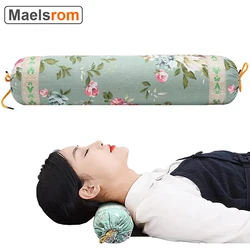 Wormwood Filling Neck Roll Pillows Bolster for Neck Shoulder Pressure Relief Ergonomic Chiropractic Back Neck Support Cervical