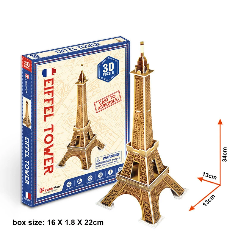 3D Papier Puzzel Woord Beroemde Gebouwen Tower Bridge Puzzel Gemonteerd Model Craft Diy Educatief Speelgoed Voor Kinderen Volwassen Geschenken