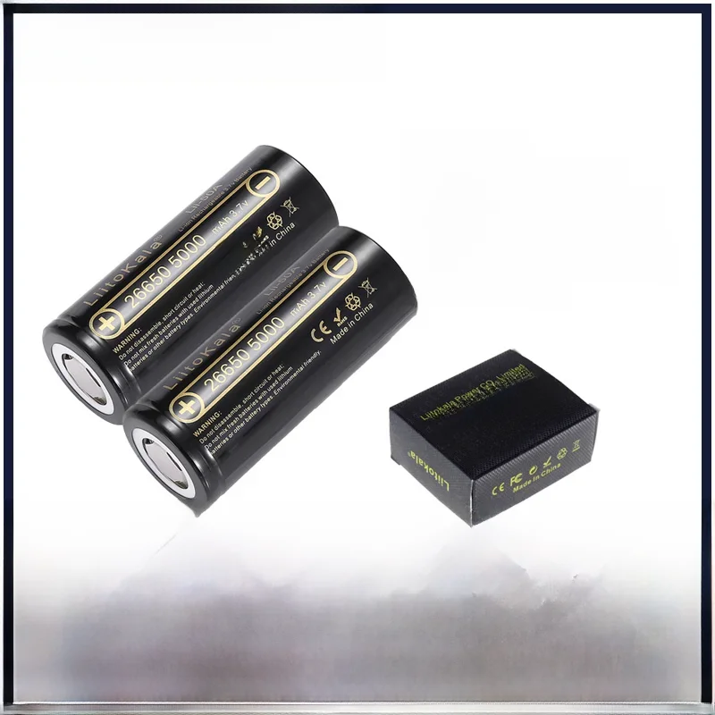 HK LiitoKala lii-50A 26650 5000mah bateria litowa 3.7V 5000mAh 26650 akumulator 26650-50A odpowiedni do latarki nowość — zdjęcie 2