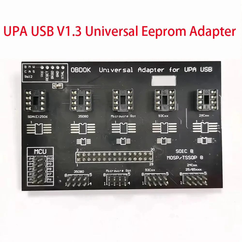 

UPA USB V1.3 Adapter With 8 Soic Clip Cable Tuning Tools For I2C/SPI Microwire Eeprom Programming UPA-USB ECU Programmer