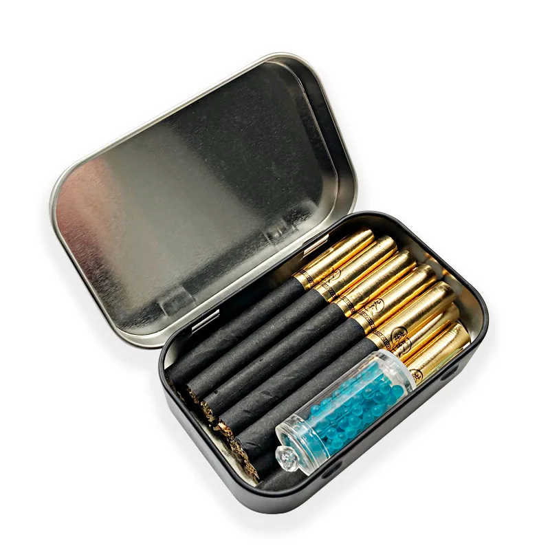 Tinplate Cigarette Case Tobacco Storage Box Humidor Rolling Paper Box Jewelry Candy Coin Key Organizer Flip Gifts Sealed