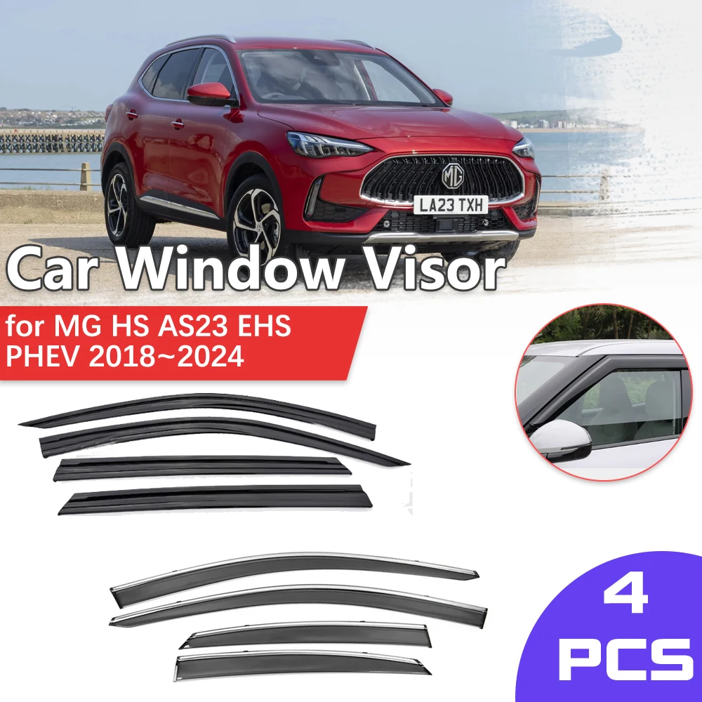 

Car Window Visor Shelter for MG HS AS23 EHS PHEV 2018~2024 Rain Eyebrow Vent Awning Smoke Deflector Guard Trim Cover Accessories