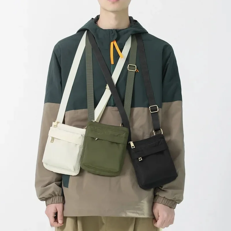 Klasyczna czarna biała wodoodporna torba podróżna mała kwadratowa torba na ramię męska torebka damska torba typu Messenger Unisex — zdjęcie 2