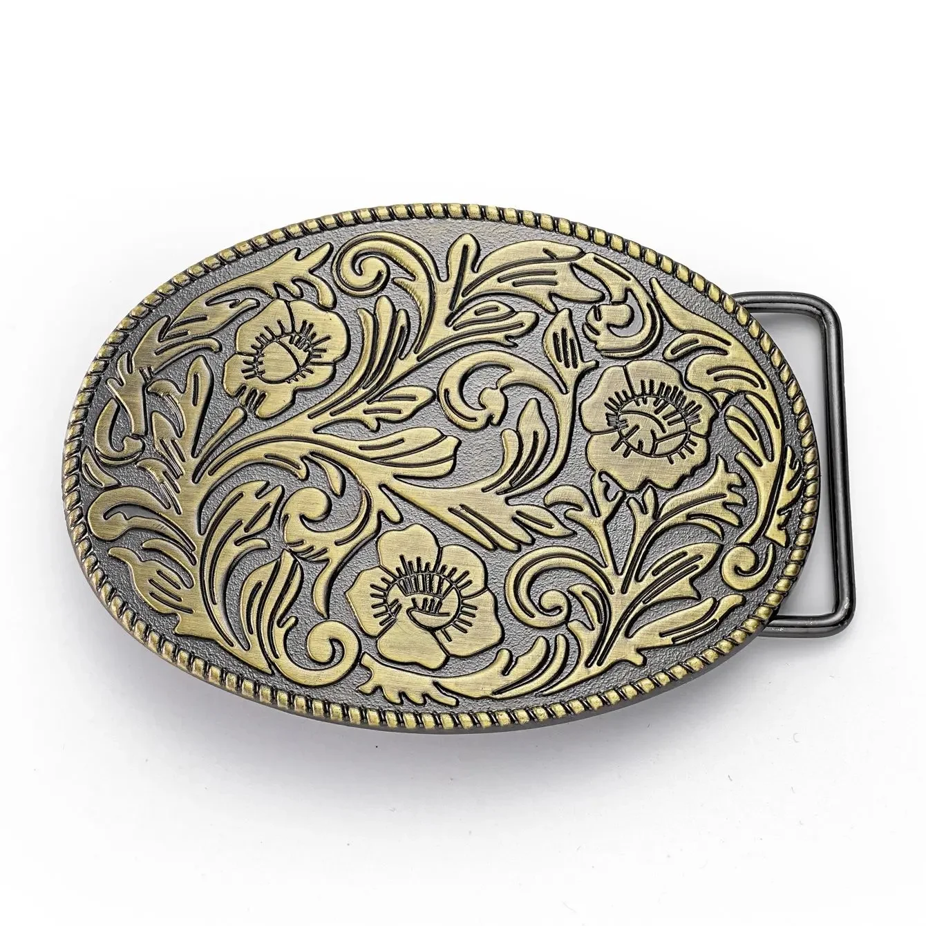 Boucle à clous en alliage de denim occidental - accessoire de mode élégant et unique