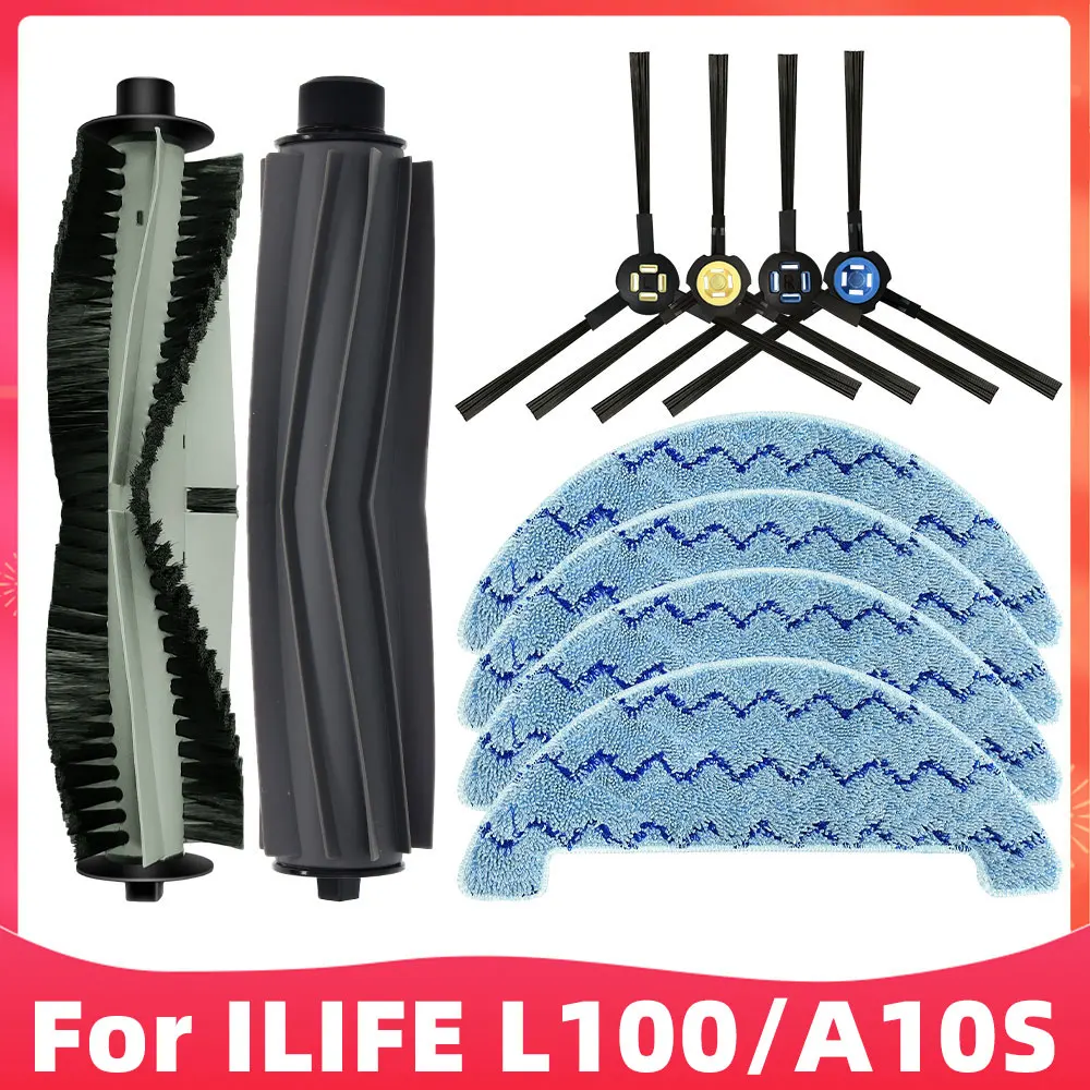 Pièces de rechange pour aspirateur Robot ILIFE L100 / A10S / A80 Plus, accessoires, brosse latérale principale, chiffon