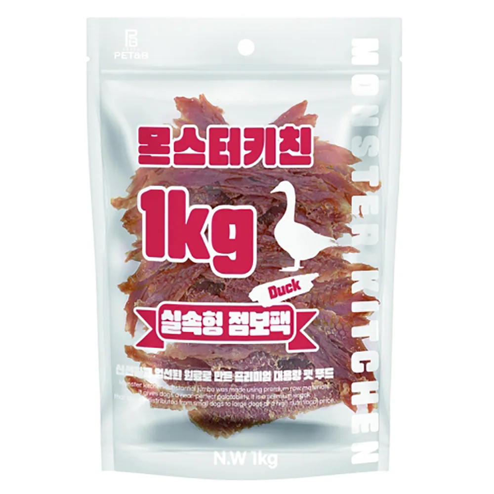 몬스터키친 오리사사미1kg,강아지간식, 강아지사사미,애견간식,대포장간식,사사미