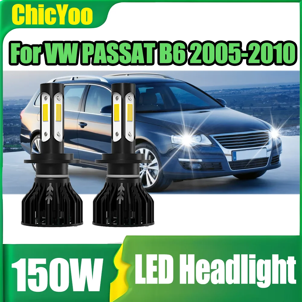 

8000K Blue H7 LED Car Headlights Auto Headlamps 150W 30000LM Plug and Play 12V For VW PASSAT B6 2005 2006 2007 2008 2009 2010