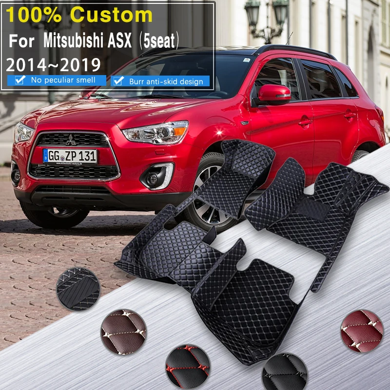 

Floor Mat For Car For Mitsubishi ASX RVR Outlander Sport 2014~2019 Waterproof Floor Mat Anti-dirt Pads Dust Pads Car Accessories